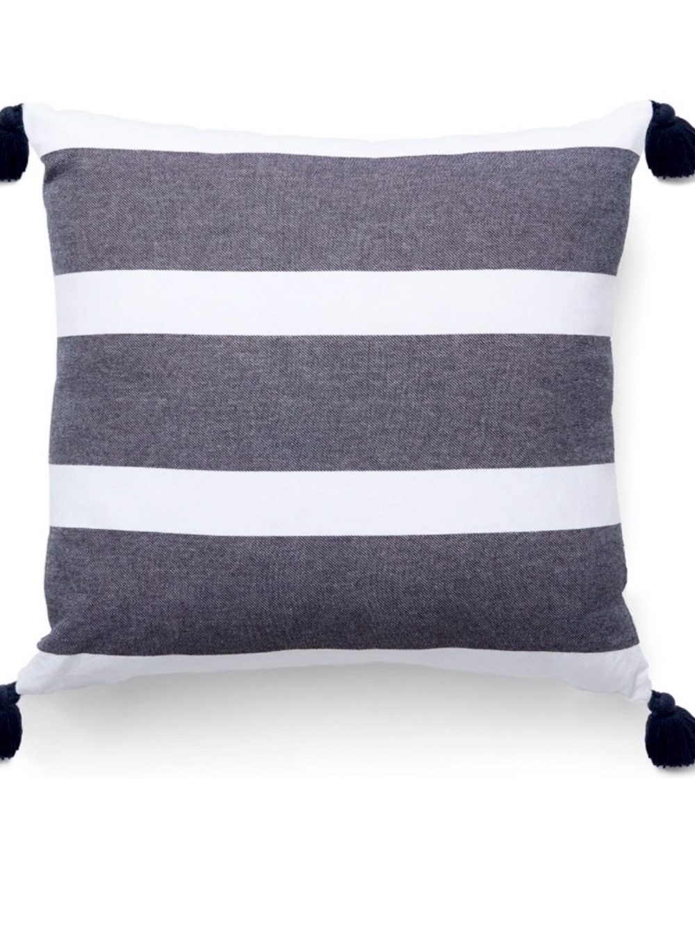 Rebecca Minkoff Striped Tassel Throw Pillow Color: Black/White Size: 20x20